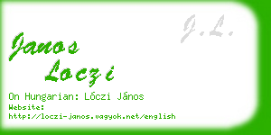 janos loczi business card
